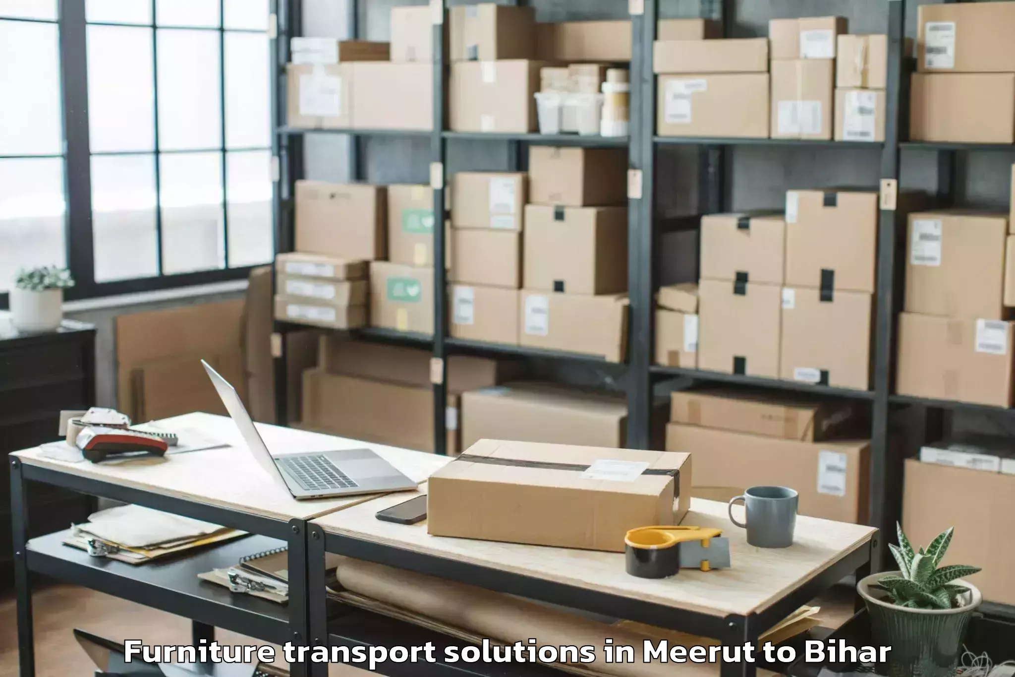 Trusted Meerut to Musahri Furniture Transport Solutions